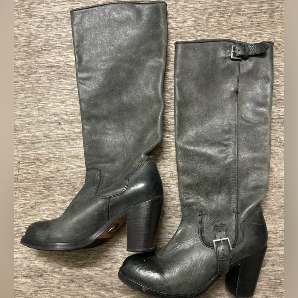 Ariat Gold Coast Tall Riding Boots Womens 6B Black Leather Harness Heeled